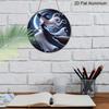 2D Flat 1pc, Printed Round Aluminum Metal Signage - Witch On a Broomstick, 8x8 In, Suitable for Door Decoration, Wall Decoration, Home, Room