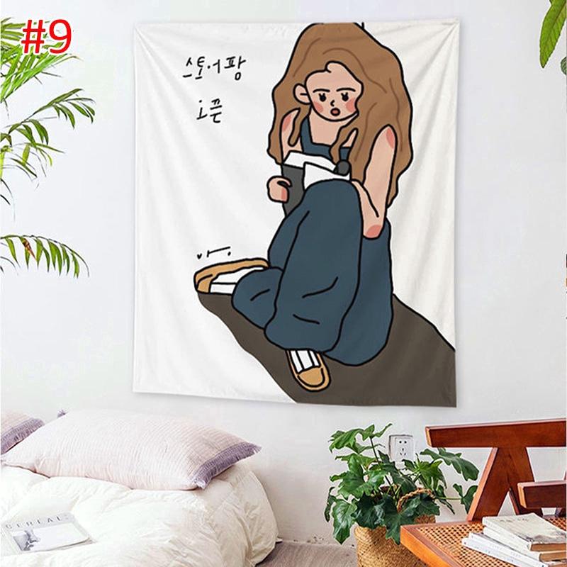 Гобелен Гостиная Спальня Стена Милая Девушка Эстетический Декор Фон Ткань 100x75cm — фото 7