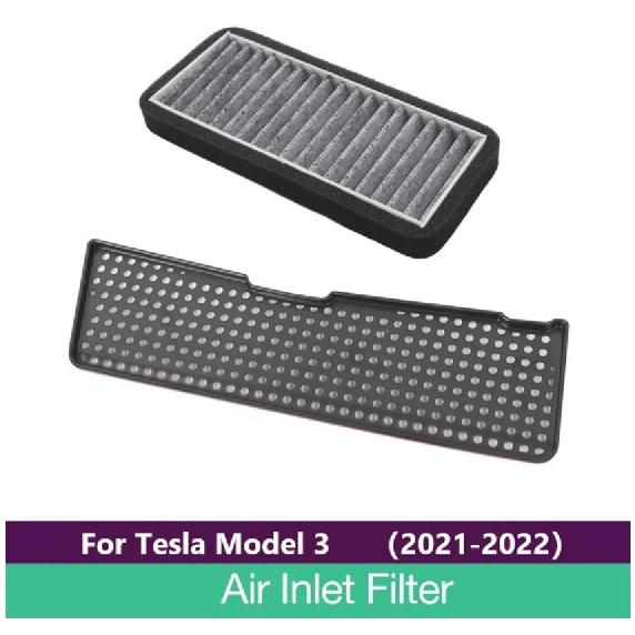 For Tesla Model 3 2021 2022 Car Intake Air Filter Melt Blown Fabric Flow Vent Cover Trim Dust Prevention Intake Cover