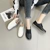 Top Layer Cowhide White Shoes for Women 2025 New Soft Soled Soft Faced Le Fu Mom Shoes Flat Shoes