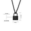 Men's Hip Hop Korean-Style Stainless Steel Padlock Pendant Necklace