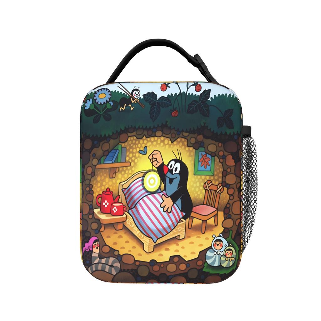 Czech Cartoon Krtek Mole Lunch Bag For Adult Lunch Box Casual Picnic Cooler Bag Portable Zipper Oxford Thermal Lunch Bags