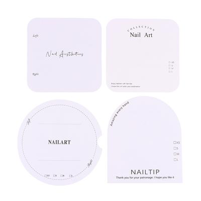 20Pcs Nail Display Cardboard Simple Style Fake Nails Card For Press On Nails Photograph Props Nail Salon