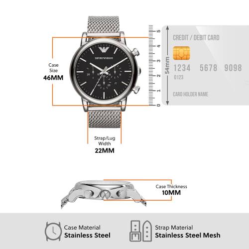 Emporio Armani Men's Silver Watch NA AR80062SET