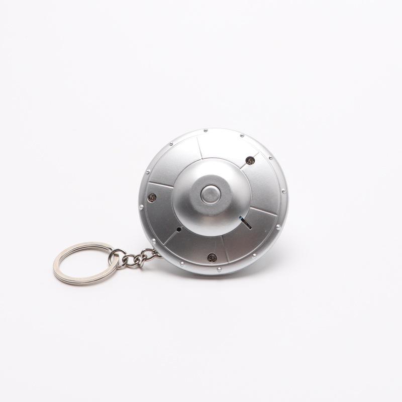 LED Sound & Light Flying Saucer Keychain: Small Plastic Craft Gift for Kids