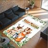 Family Friends Theme Crystal Velvet Rug Personalized Custom Name Text Soft Floor Mat Home Decor