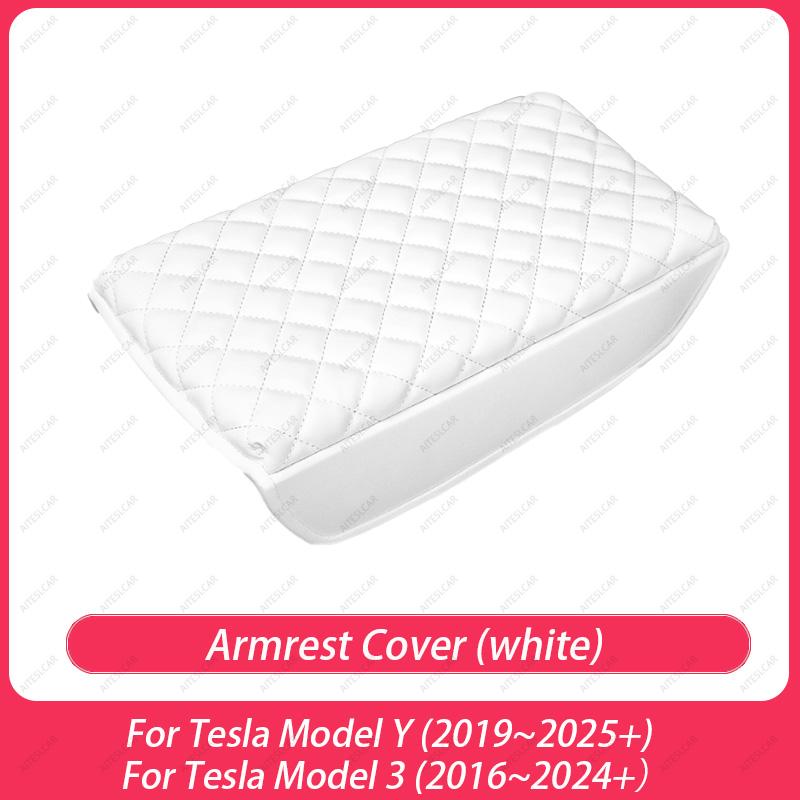 AITESLCAR For Tesla Model Y/3 2017~2025+ Armrest Cover Box Cushion Anti-scratch Pad Mats Center Console Protector Accessories