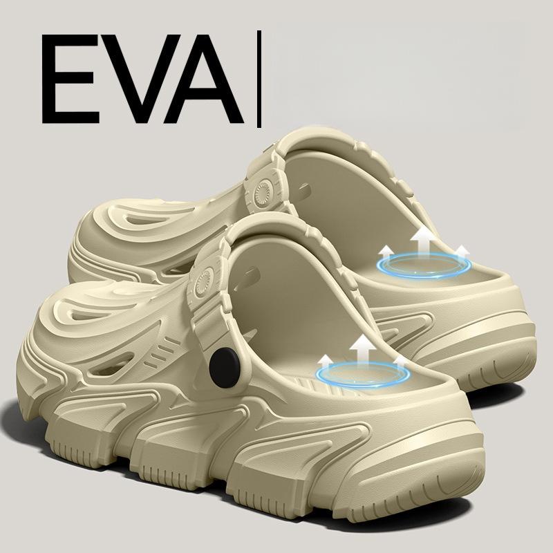 Herren Neue Frühjahrs- und Sommer-Stil Mecha-Stil Eva Bequem Lässig Weich Dicke Sohle Einfach Innen Haus Außen Urlaub Vielseitig Clogs