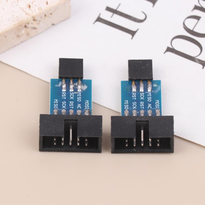 Javino 10Pin To 6Pin Convert To Standard Adapter Board For Atmel Stk500 Avrisp Usbasp Isp Interface Converter Avr