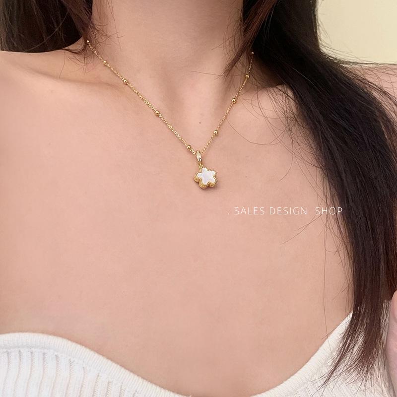 Китайское ретро Нанхун Бусины Подвеска Ожерелье - Легкая Роскошь Ключица Цепочка Аксессуар для Женщин