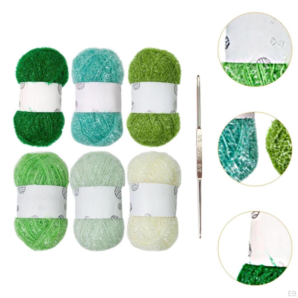 Scrubby Yarn Dishcloth Thread Comfortable Washable Easy Carrying Hand Crocheted for Tableware