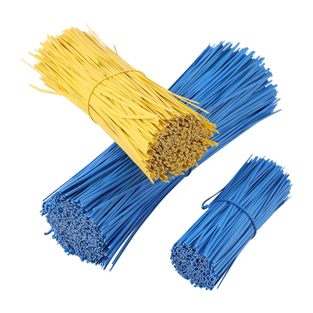 100PCS Oblate Gardening Cable Ties Reusable Iron Wire Twist Tie for Flower Plant Climbing Vines Multifunction Coated Fix Strings