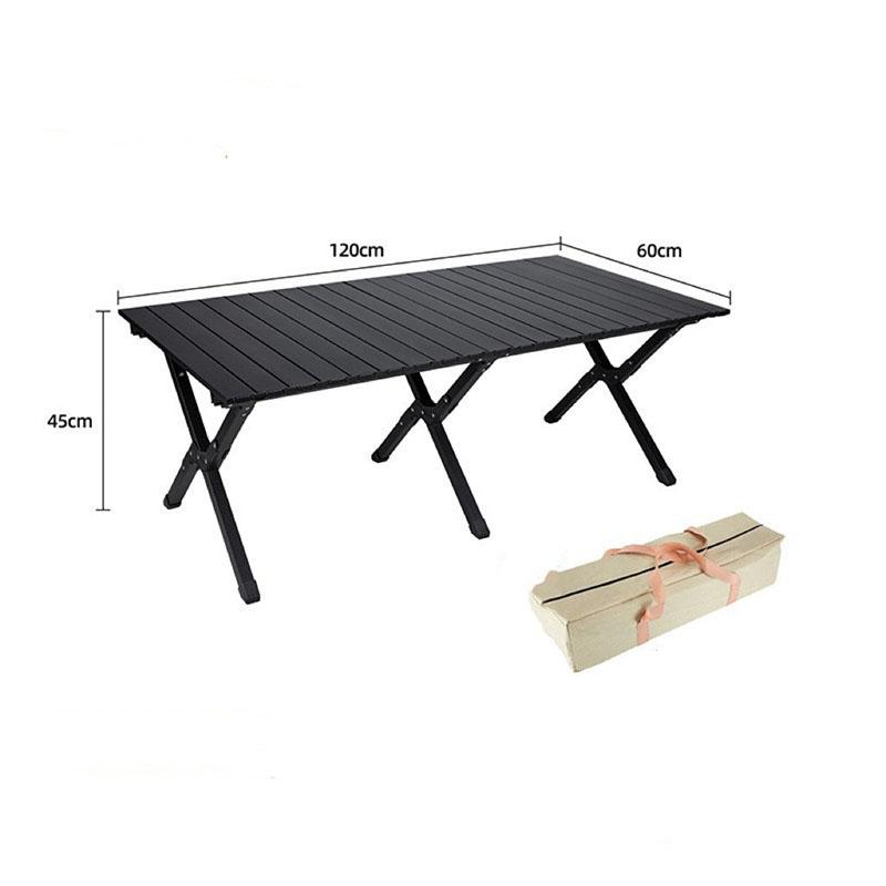 Rolling Fold Table Aluminum Camping Table Portable Picnic Table with Carry Bag Lightweight Outdoor Desk for Beach Hiking Travel