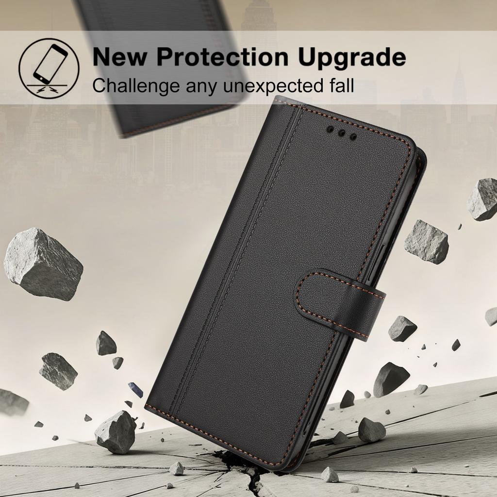 Leather Wallet Flip Case For Nokia C01 Plus C30 C10 C20 C300 C02 C32 C12 X30 X20 X10 G21 G11 G20 G10 G400 G42 G22 PU with 9 Card Slots and Wrist Strap