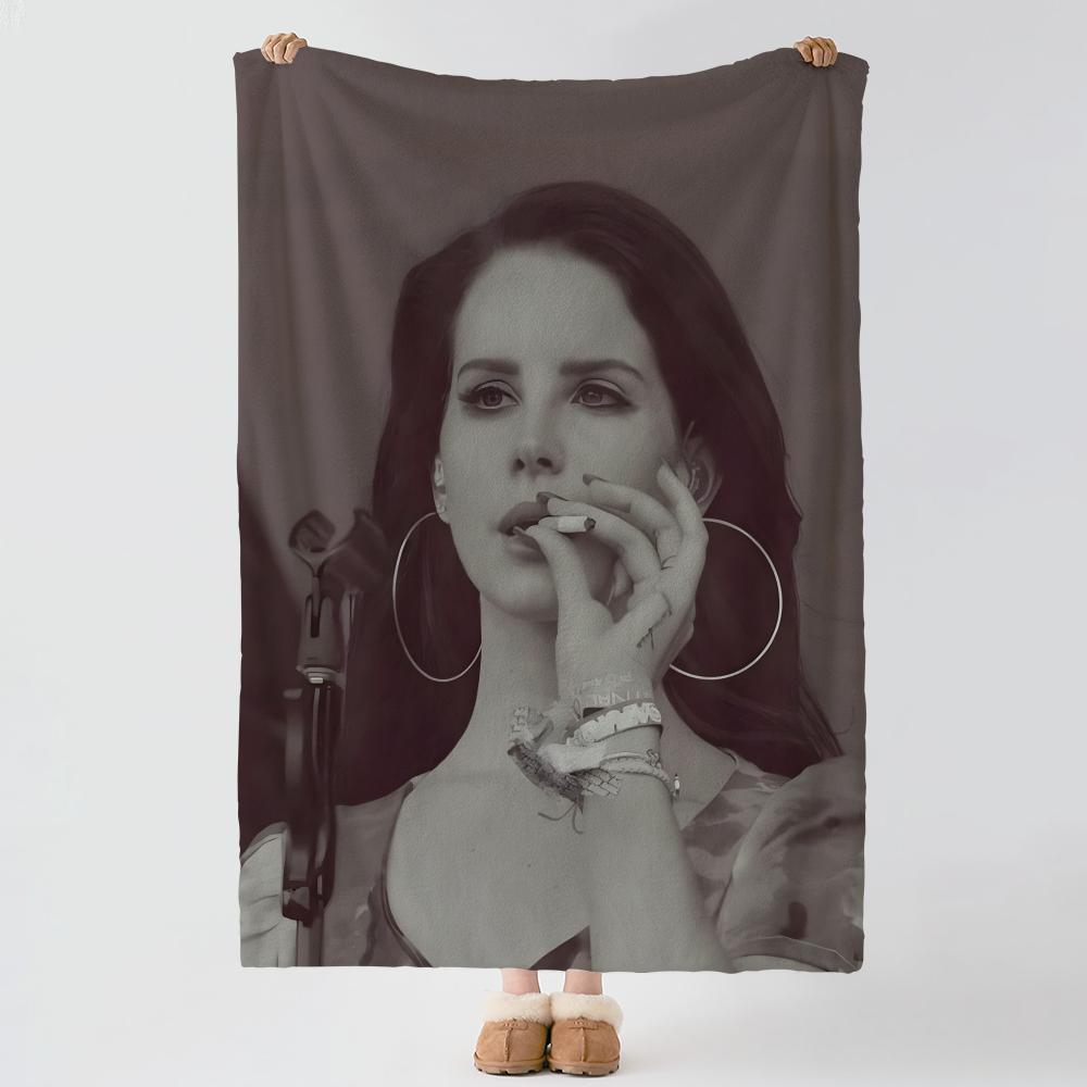 Music LLana DDel RRey Throw Soft Warm Flannel Blanket Multiuse Throw for Bed Sofa Office Air Conditioning Nap Blanket