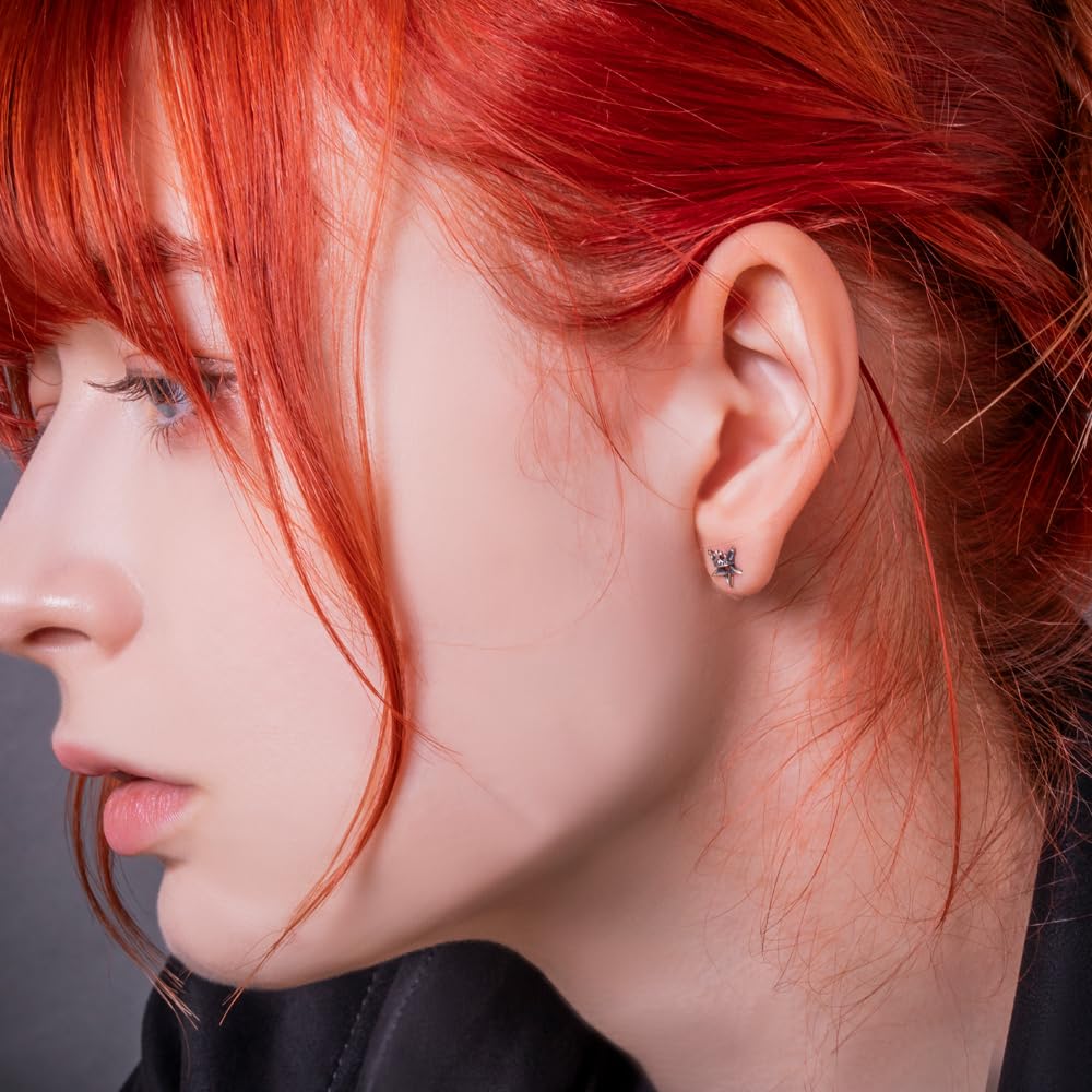 Crown Pentagram Earring AKE0102 Silver Accessory Brand Jewelry Silver Stud Earring 925 [ARTEMISKINGS] (Single Earring) Men's Women's