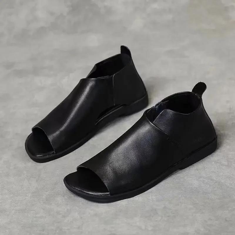 Hot Selling 2025 Women Sandals Summer Women Shoes Sandals Comfortable Women Thick Sole middle Heels Mother Shoes  Female sandals