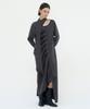 Teulimingbeodeu Scarf Shirring Long One-Piece [ Charcoal ]