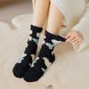 Women Candy Warm Socks Lady Heart Pattern Kawaii Thick Coral Fleece Warm Tulip Flower Winter Cotton Casual Socks Female