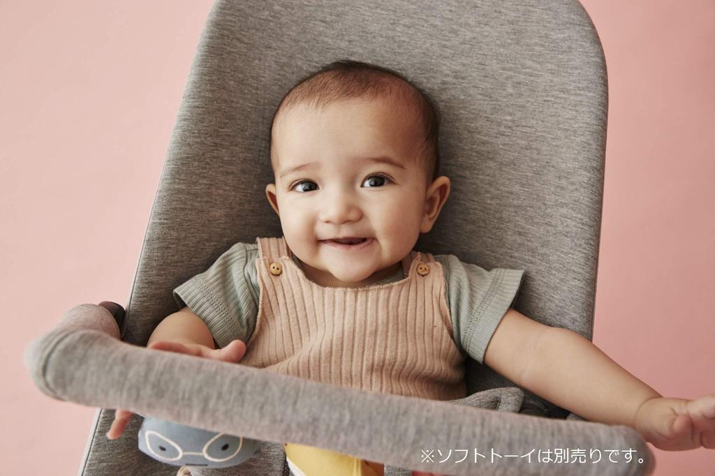 BabyBjorn Bliss 3D Jersey Light for Babies 1 Month and Up Japanese Product Bouncer, Gray, (Authentic Guarantee)