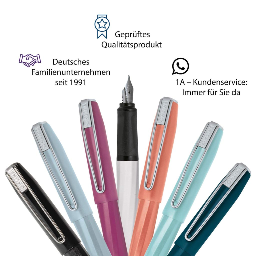 ONLINE Fountain Pen F Fine Nib Slope Wildberry 26058 Official Import