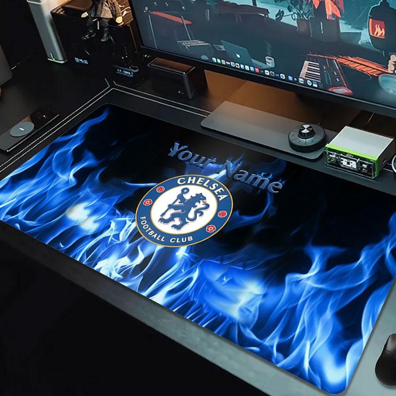 Chelsea F Custom Name Large Size Mouse Pad Large Gaming Table Cushion Non-slip Laptop Tablet Big Mousepad XXL Mat Mini PC Playmat With Lock Edge