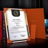 A4 Leather Self-Standing Award Certificate Case