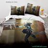 Gaming Valorant Bedding Set Single Twin Full Queen King Size Bed Set Aldult Kid Bedroom Duvetcover Sets 3D Print Anime 030