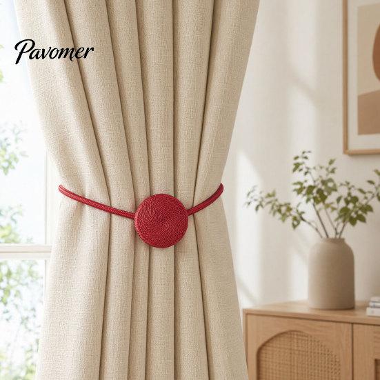 Magnetic Curtain Tiebacks Tiebacks, Modern Rope Tie Backs, Easy To Use Clips Decorative Drapes Holdbacks for Home Indoor Bedroom Office Strong Magnet