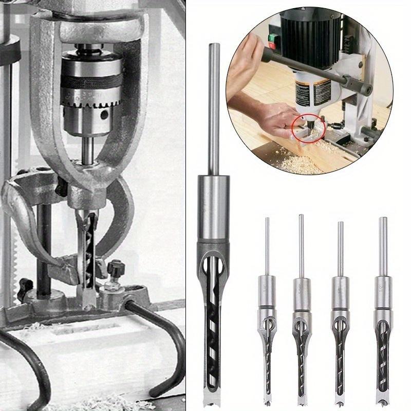 6/8/12.5mm HSS Square Hole Drill Bit Auger Bit Steel Mortising Drilling Craving Woodworking Tools