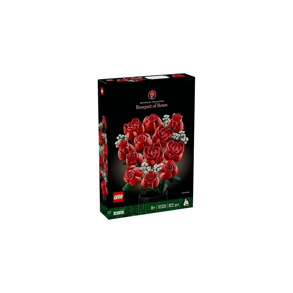 LEGO Botanical Rose Bouquet Building Set Decorative Flowers Gift for Men and Women Home Decor 10328
