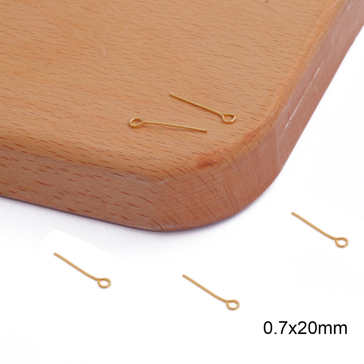 

10/50 шт. позолоченные шпильки для глаз 20, 25, 30, 35, 40, 50 мм, шпильки для глаз, фурнитура для изготовления ювелирных изделий своими руками, ювелирные аксессуары 0.7x20mm 50pcs золотой