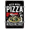 Vintage Metal Tin Sign Pizza Party Wall Decor Retro Kitchen Cafe Bar Home Plaque