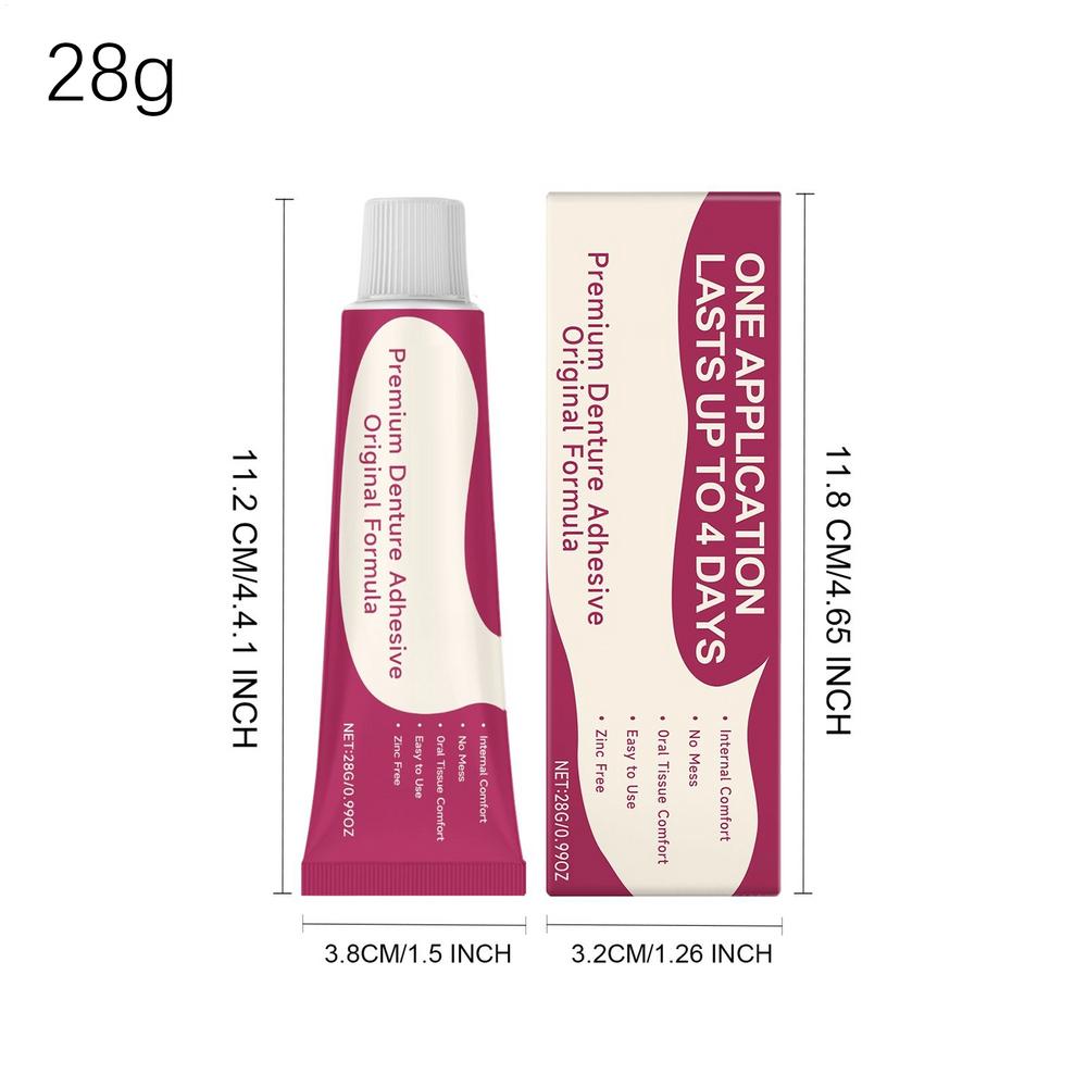 Denture Adhesive Glue For Dentures Gentle Secure Long Hold Airtight Seal Partials Adhesive Strength Denture Glue Cream