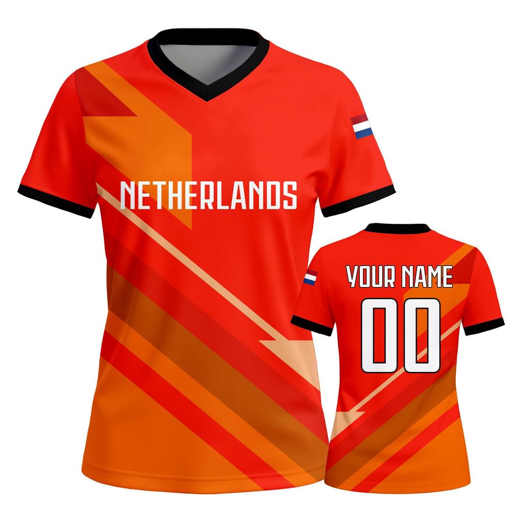 Custom Women Soccer Jersey Short Sleeve Breathable Athletic Top Personalized Team Name Number Sports Shirt for Match Training