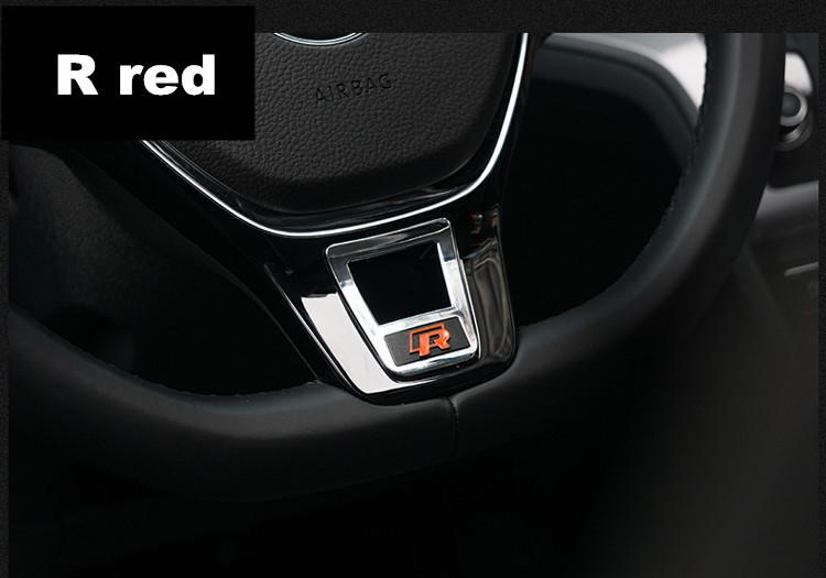 

For VW New Car Styling Steering Wheel Soft Enamel Emblem for Volkswagen golf 6 golf 7 POLO Tiguan PASSAT B7 TOURAN Scirocco Ac