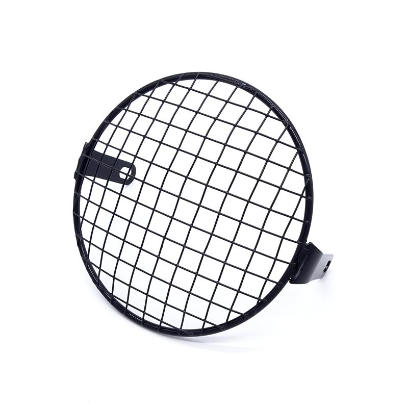 

Универсальный 7-дюймовый мотоциклетный боковой чехол для фар, ретро, ​​круглая сетка для фар, сетчатая защитная крышка для Cafe Racer Bobber CB Square mesh
