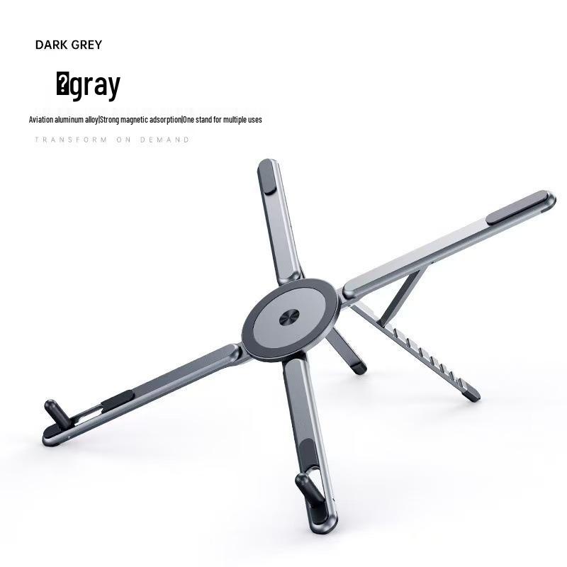 Portable Multi-functional Rotatable Magnetic Aluminum Stand for Phones, Tablets, and Laptops