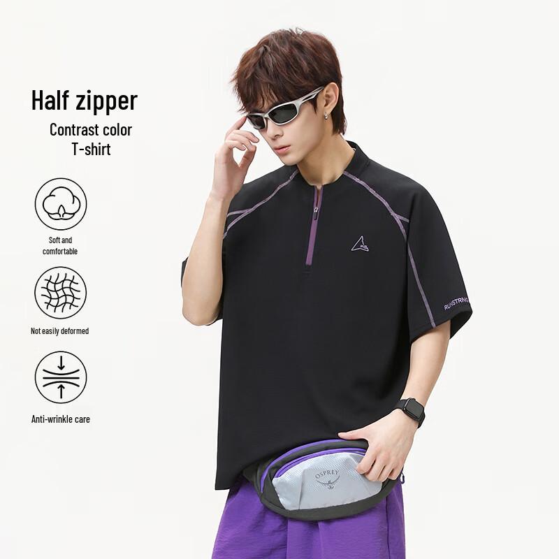 VUUG Men s Half-Zip Raglan Sport T-Shirt M