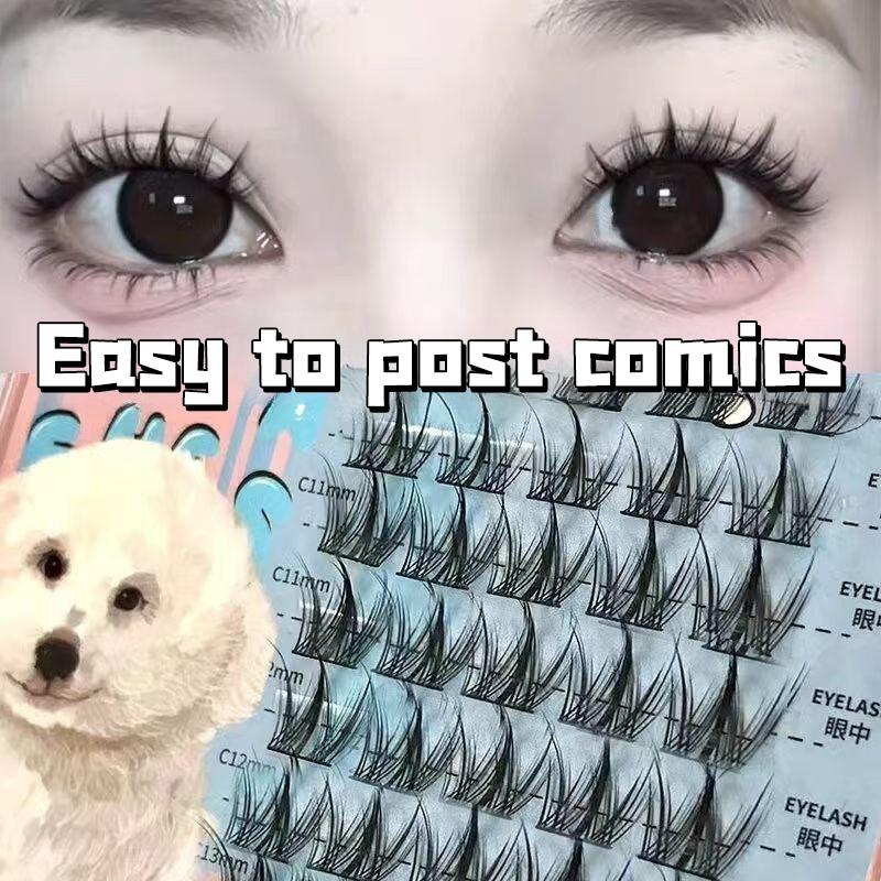 Gene Serie Cățeluși Mănunchiuri Singulare Gene False Potrivite Pentru Ochi Rotunzi Pufoase Naturale Groase Ondulate Frumusețe Machiaj Zilnic