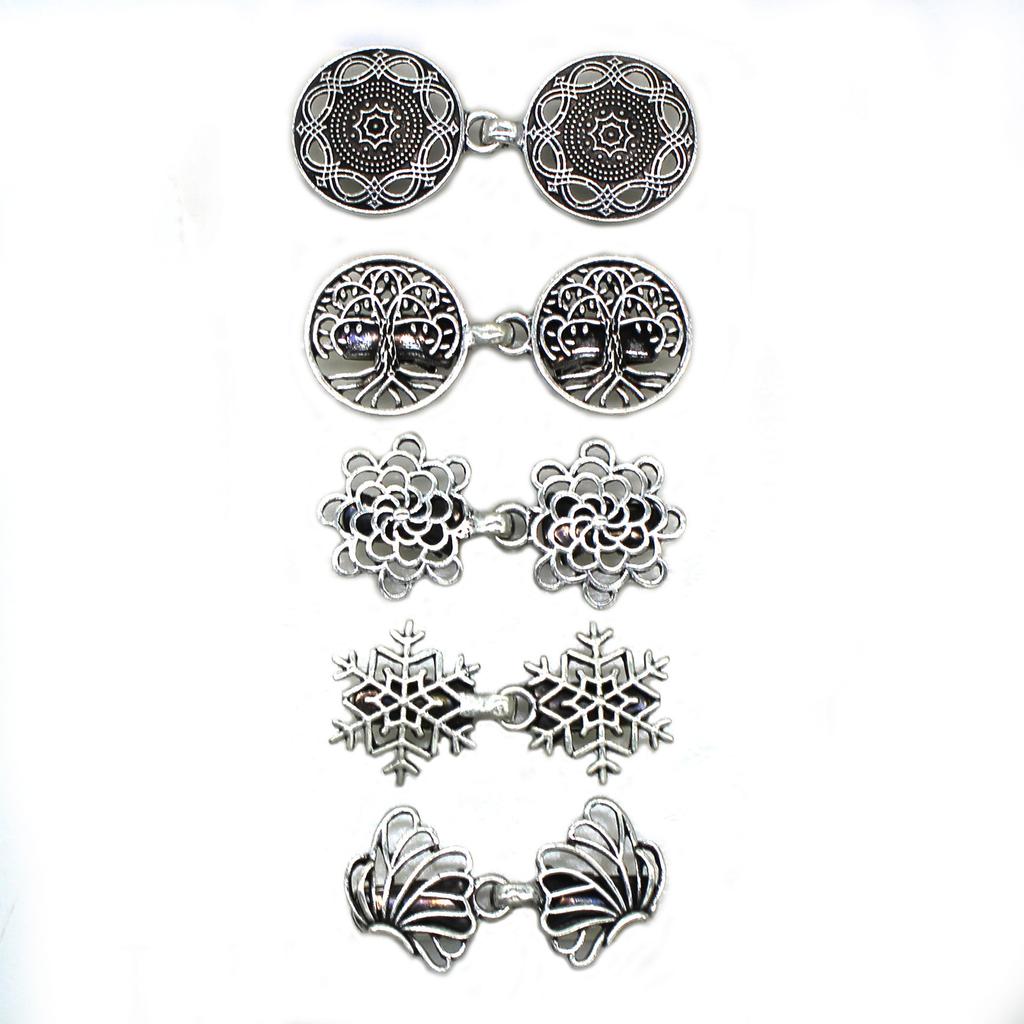 Vintage Sweater Clip Cape Cloak Clips Fashion Antique Elaborate Flower Shape Shawl Collar Clasp for Girl Women