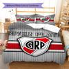River Plate Pattern Bedding Set Quilt Cover Pillowcase Home Decor Gift (1 * Duvet Cover + 2 * Pillowcase, Without Core)