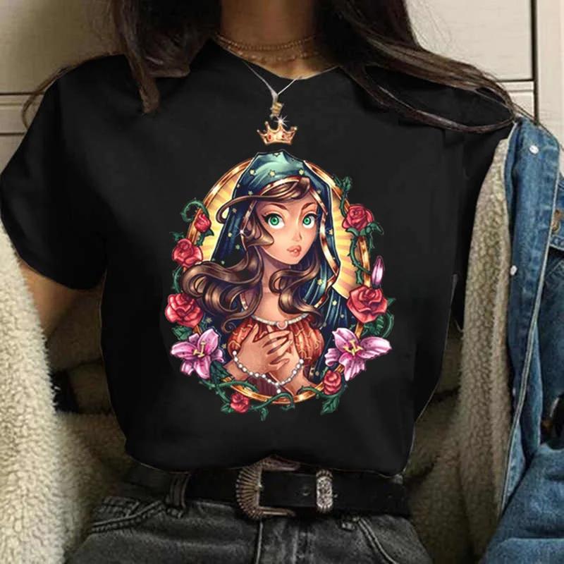 T-shirt Unisex New Punk Princess Jasmine Printed Fashion T Shirts 90s Kawaii Graphic Tops Harajuku O Neck Tee