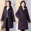 Hooded padded clothes women's winter 2025 new thickened loose cotton jacket mid-length age-reducing small padded jacket jacket