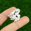 Natural Star Amethyst Gemstone Statement Purple Adjustable Ring 925 Silver
