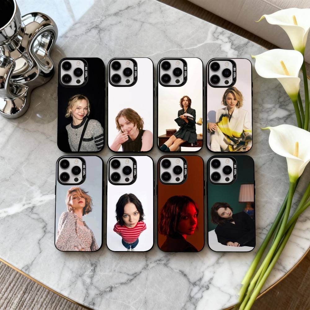 vibrant E-Emma M-Myers Actress Phone Case For iPhone17,16,15,14,13,12,11 Plus,Pro Max Black Candy silver phone case
