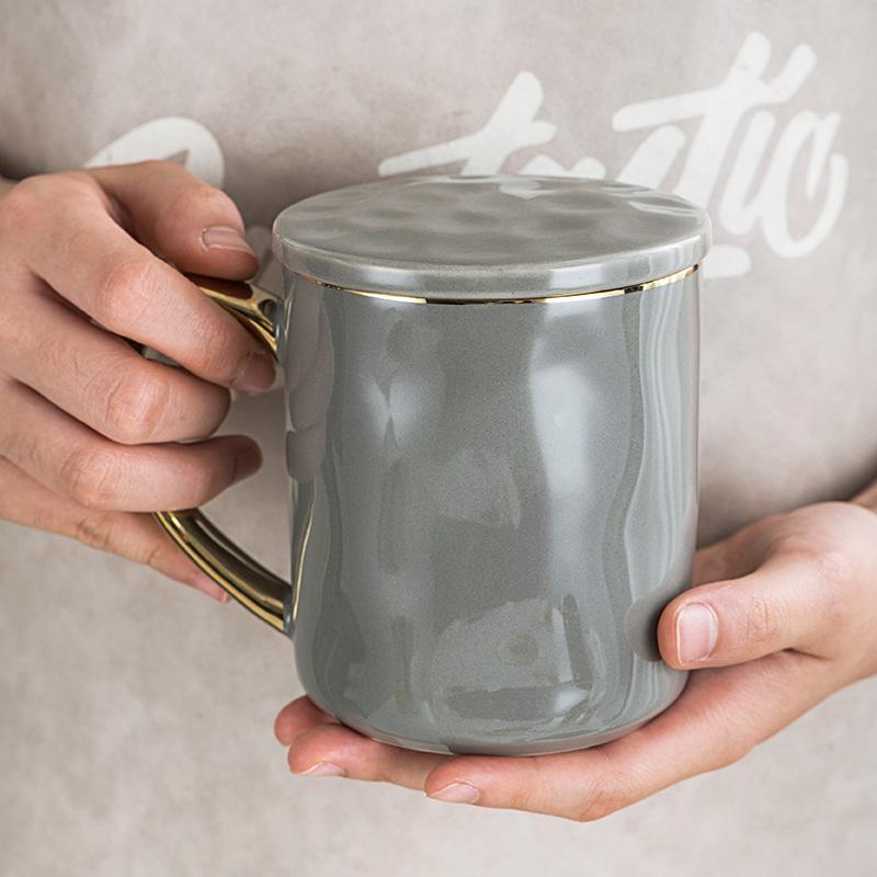 Mug Light Luxury Ceramic Cup Women's Office Home Coffee Cup Tea Cup Drinking Water Cup Couple Boy