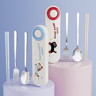 Wutuo Tragbares Essstäbchen- & Löffel-Besteckset