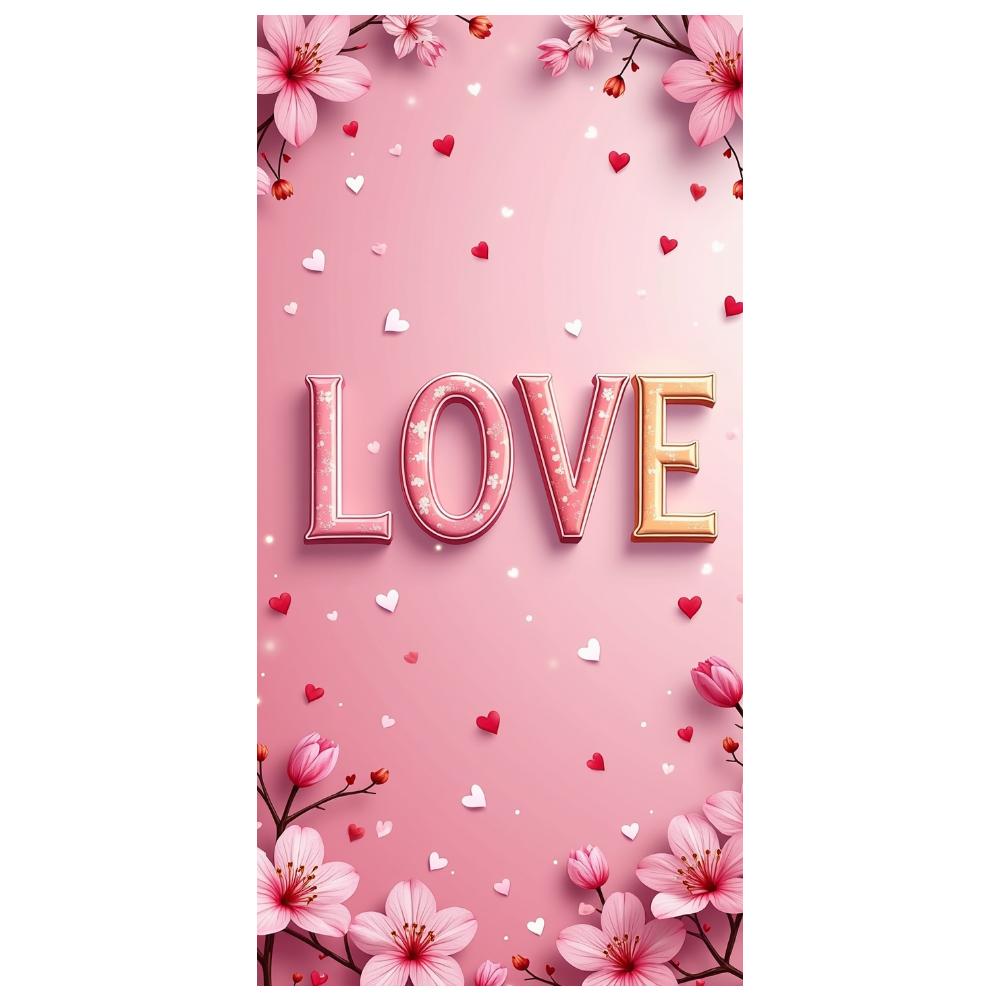 Pink Banner Prop Cherry For Festive Valentine's Indoor