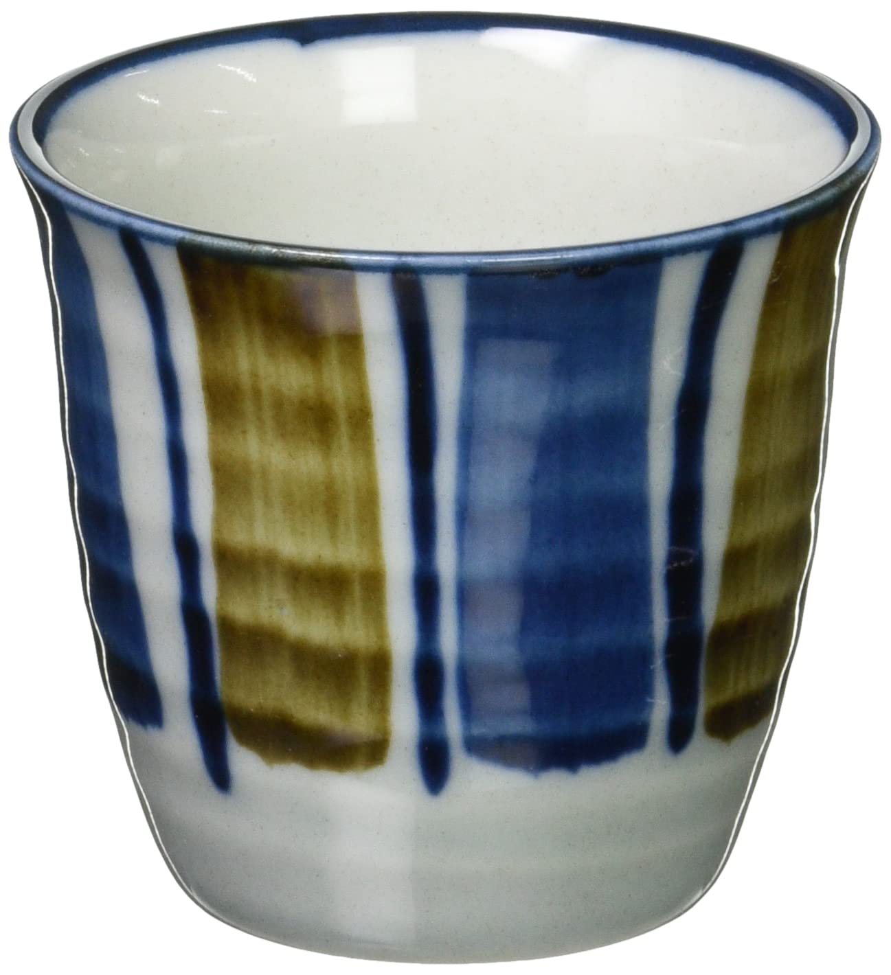 Mino ware sake thick striped cup, pattern, 407-2-41E